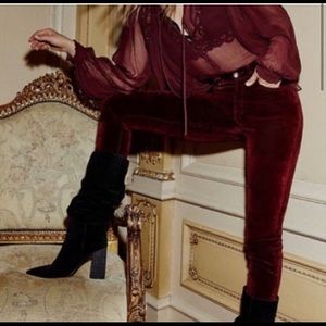 Free People Velvet Skinny Pants